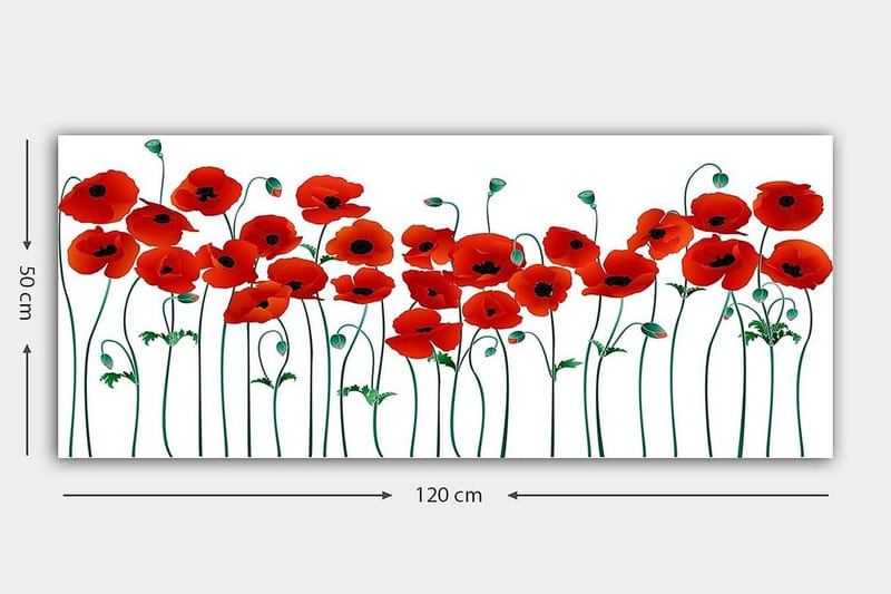 Canvastavla YTY Floral & Botanical Flerfärgad - 120x50 cm - Inredning - Tavlor & konst - Canvastavlor