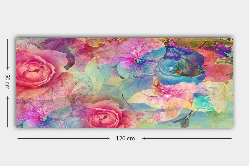 Canvastavla YTY Floral & Botanical Flerfärgad - 120x50 cm - Inredning - Tavlor & konst - Canvastavlor