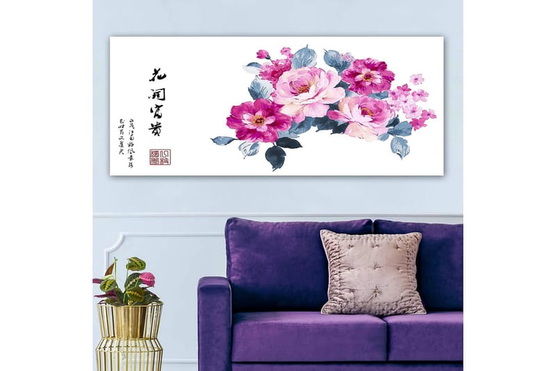 Canvastavla YTY Floral & Botanical Flerfärgad - 120x50 cm - Inredning - Tavlor & konst - Canvastavlor