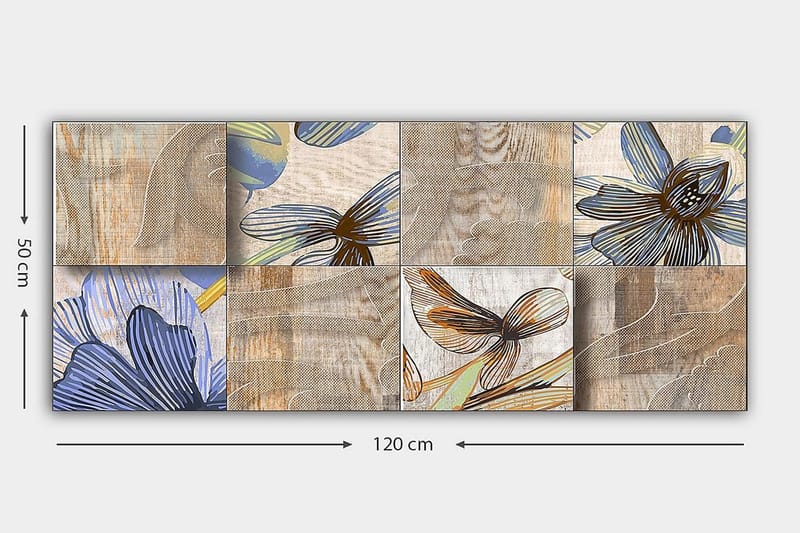 Canvastavla YTY Floral & Botanical Flerfärgad - 120x50 cm - Inredning - Tavlor & konst - Canvastavlor