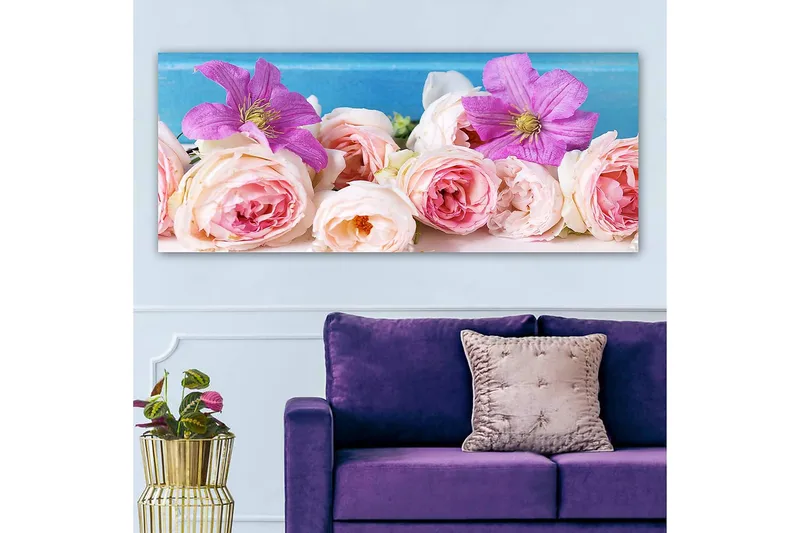 Canvastavla YTY Floral & Botanical Flerfärgad - 120x50 cm - Inredning - Tavlor & konst - Canvastavlor
