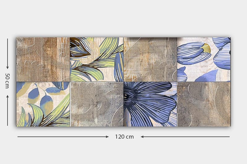 Canvastavla YTY Floral & Botanical Flerfärgad - 120x50 cm - Inredning - Tavlor & konst - Canvastavlor