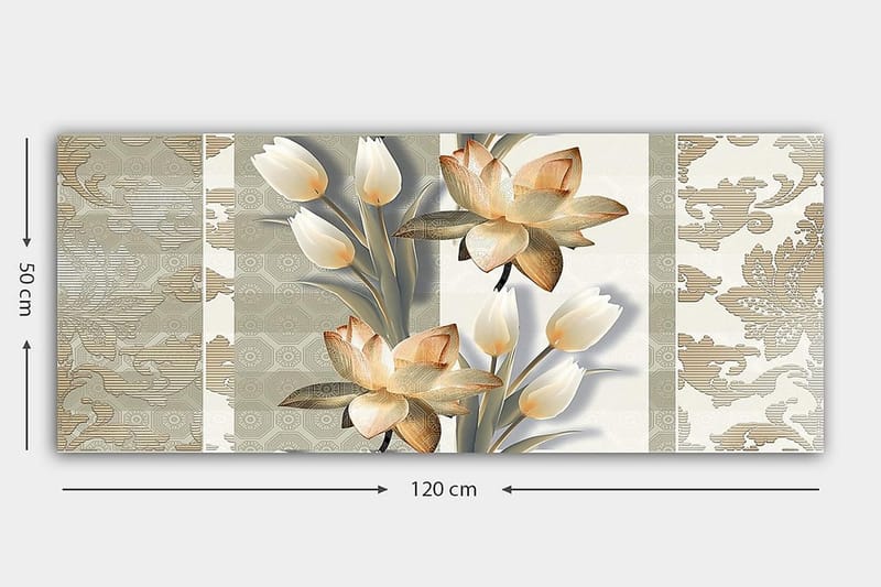 Canvastavla YTY Floral & Botanical Flerfärgad - 120x50 cm - Inredning - Tavlor & konst - Canvastavlor