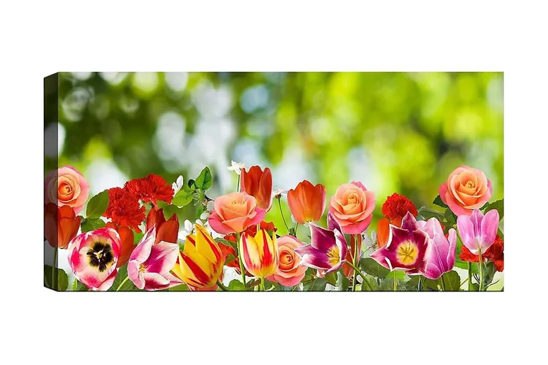 Canvastavla YTY Floral & Botanical Flerfärgad, 120x50 cm