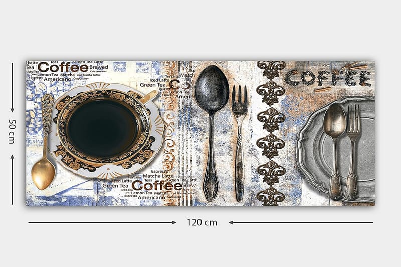 Canvastavla YTY Food & Beverage Flerfärgad - 120x50 cm - Inredning - Tavlor & konst - Canvastavlor