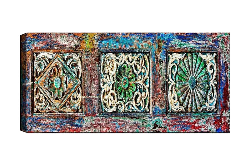 Canvastavla YTY Geometric Flerfärgad - 120x50 cm - Inredning - Tavlor & konst - Canvastavlor