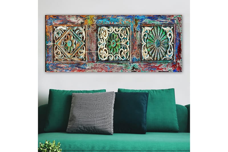 Canvastavla YTY Geometric Flerfärgad - 120x50 cm - Inredning - Tavlor & konst - Canvastavlor