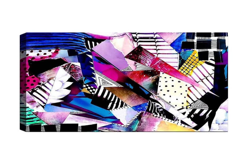 Canvastavla YTY Geometric Flerfärgad - 120x50 cm - Inredning - Tavlor & konst - Canvastavlor