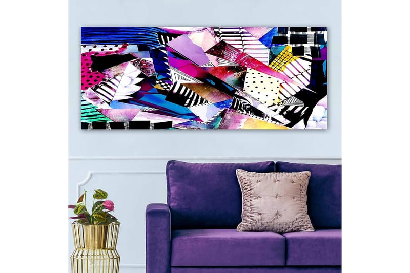Canvastavla YTY Geometric Flerfärgad - 120x50 cm - Inredning - Tavlor & konst - Canvastavlor