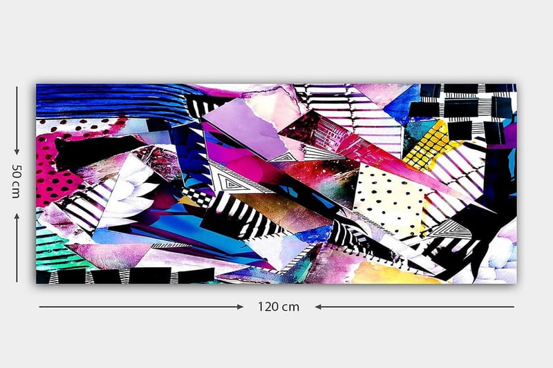 Canvastavla YTY Geometric Flerfärgad - 120x50 cm - Inredning - Tavlor & konst - Canvastavlor