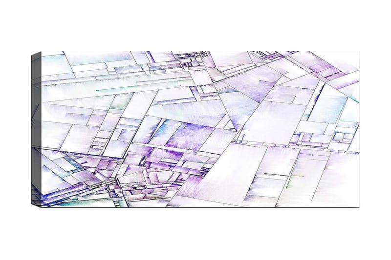Canvastavla YTY Geometric Flerfärgad - 120x50 cm - Inredning - Tavlor & konst - Canvastavlor