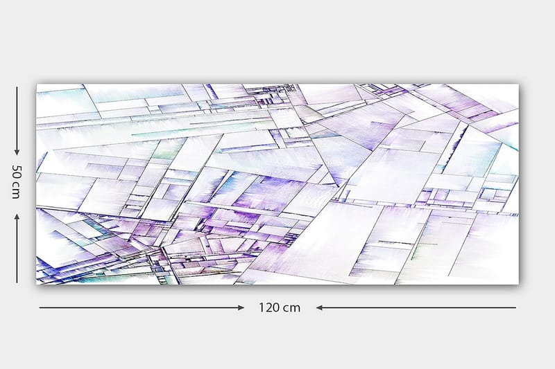 Canvastavla YTY Geometric Flerfärgad - 120x50 cm - Inredning - Tavlor & konst - Canvastavlor