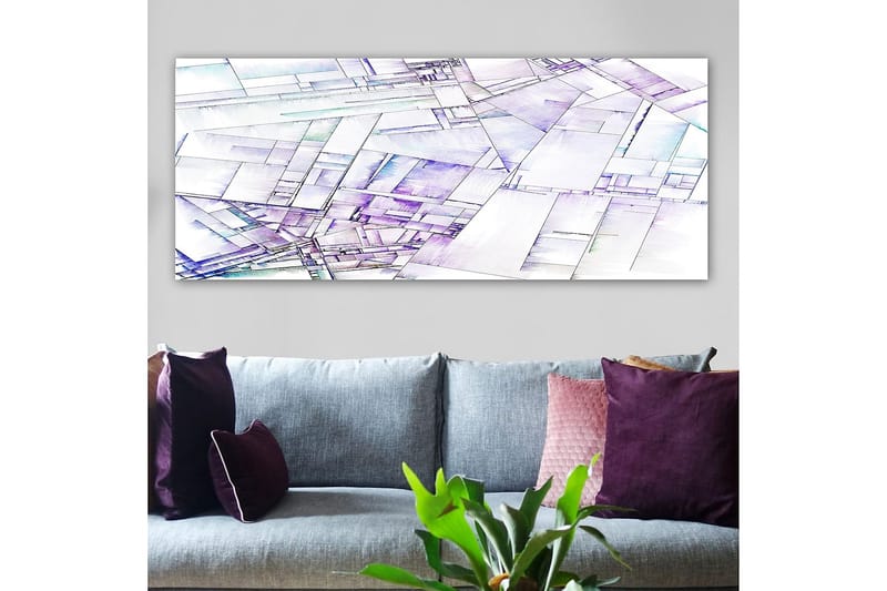 Canvastavla YTY Geometric Flerfärgad - 120x50 cm - Inredning - Tavlor & konst - Canvastavlor