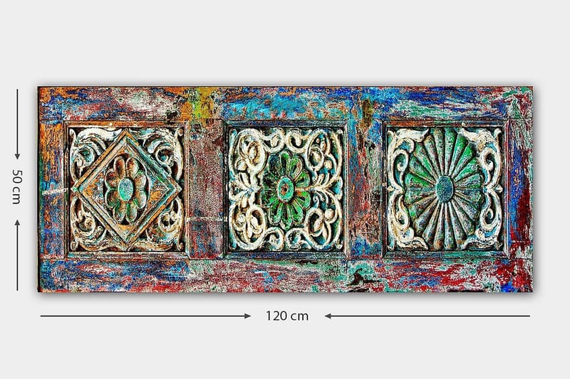 Canvastavla YTY Geometric Flerfärgad - 120x50 cm - Inredning - Tavlor & konst - Canvastavlor