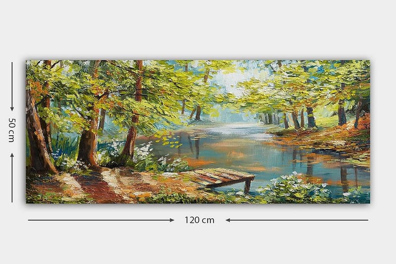 Canvastavla YTY Landscape & Nature Flerfärgad - 120x50 cm - Inredning - Tavlor & konst - Canvastavlor