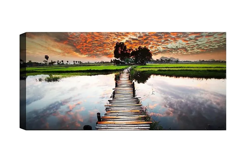 Canvastavla YTY Landscape & Nature Flerfärgad, 120x50 cm