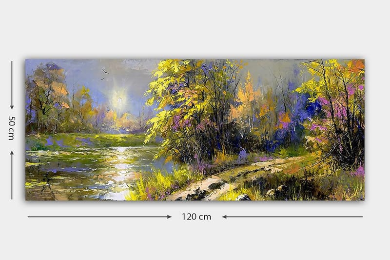 Canvastavla YTY Landscape & Nature Flerfärgad - 120x50 cm - Inredning - Tavlor & konst - Canvastavlor