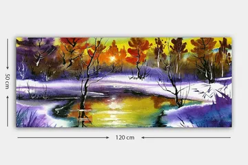 Canvastavla YTY Landscape & Nature Flerfärgad - 120x50 cm - Inredning - Tavlor & konst - Canvastavlor