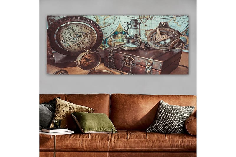 Canvastavla YTY Map Flerfärgad - 120x50 cm - Inredning - Tavlor & konst - Canvastavlor