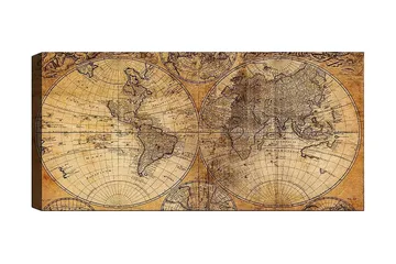 Canvastavla YTY Map Flerfärgad - 120x50 cm - Inredning - Tavlor & konst - Canvastavlor