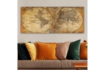 Canvastavla YTY Map Flerfärgad - 120x50 cm - Inredning - Tavlor & konst - Canvastavlor