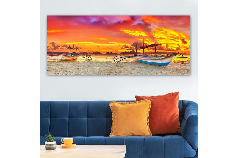 Canvastavla YTY Nautical & Beach Flerfärgad - 120x50 cm - Inredning - Tavlor & konst - Canvastavlor