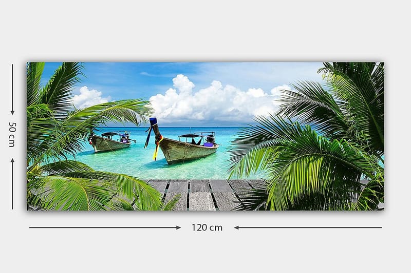 Canvastavla YTY Nautical & Beach Flerfärgad - 120x50 cm - Inredning - Tavlor & konst - Canvastavlor