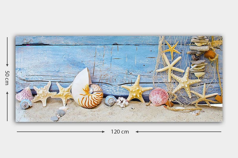 Canvastavla YTY Nautical & Beach Flerfärgad - 120x50 cm - Inredning - Tavlor & konst - Canvastavlor