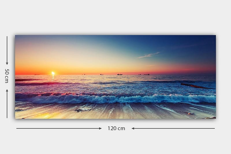 Canvastavla YTY Nautical & Beach Flerfärgad - 120x50 cm - Inredning - Tavlor & konst - Canvastavlor