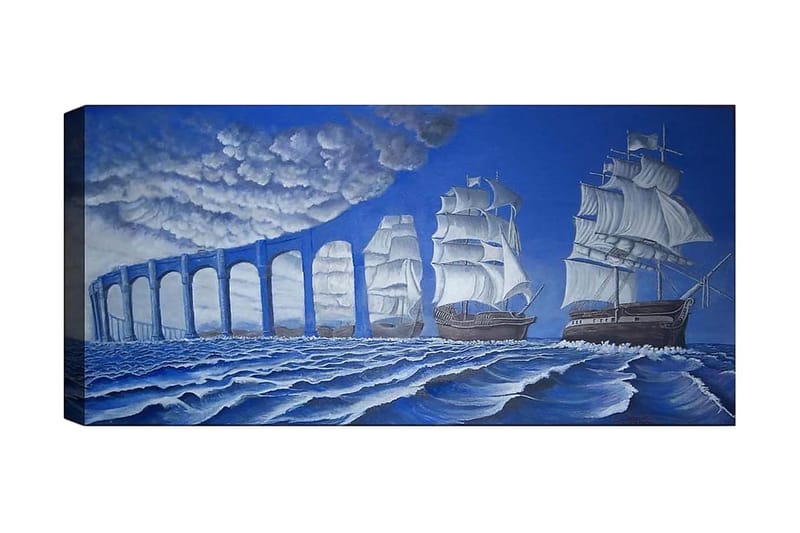 Canvastavla YTY Nautical & Beach Flerfärgad - 120x50 cm - Inredning - Tavlor & konst - Canvastavlor