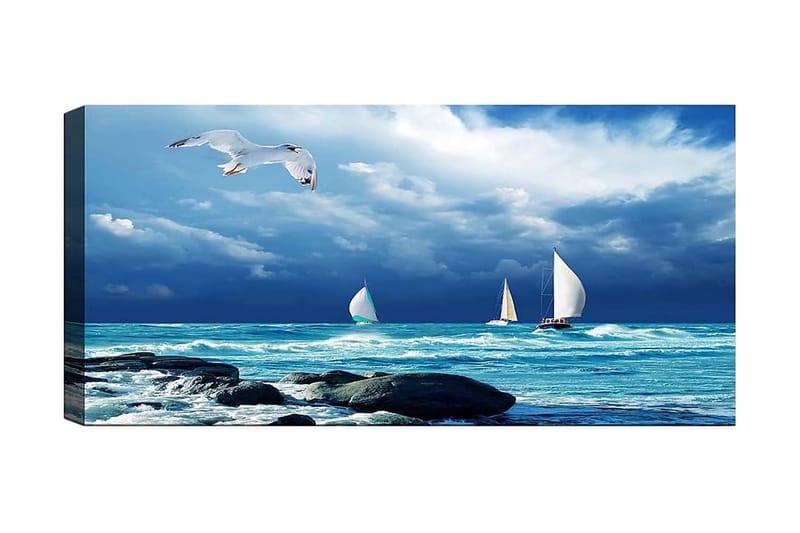 Canvastavla YTY Nautical & Beach Flerfärgad - 120x50 cm - Canvastavlor