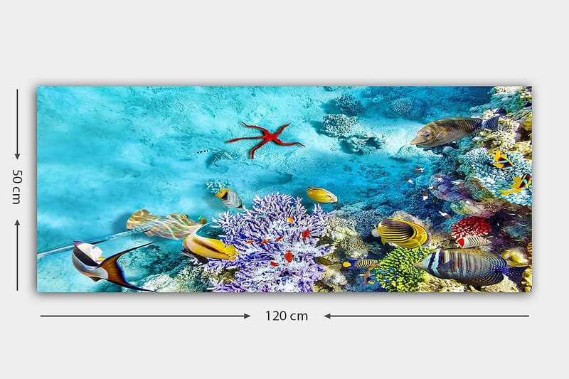 Canvastavla YTY Nautical & Beach Flerfärgad - 120x50 cm - Inredning - Tavlor & konst - Canvastavlor