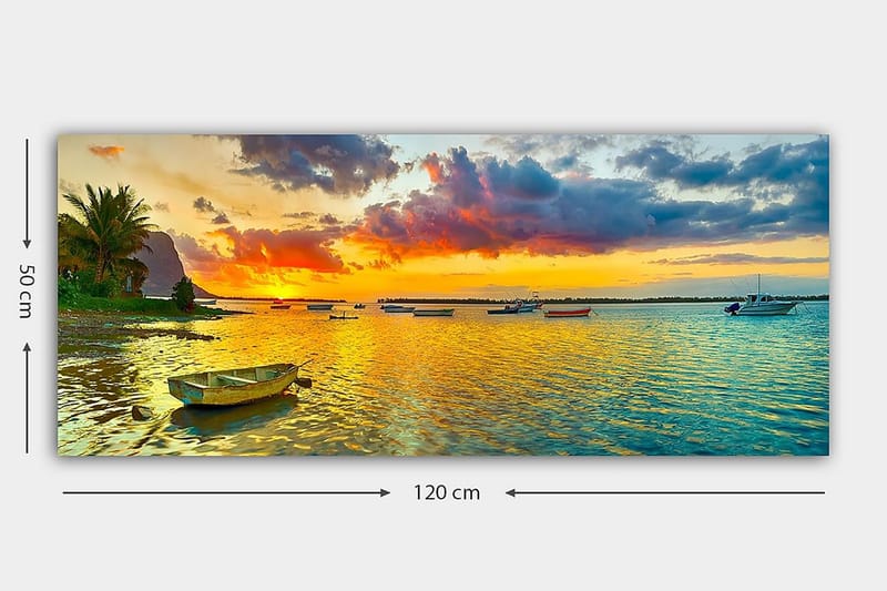 Canvastavla YTY Nautical & Beach Flerfärgad - 120x50 cm - Inredning - Tavlor & konst - Canvastavlor