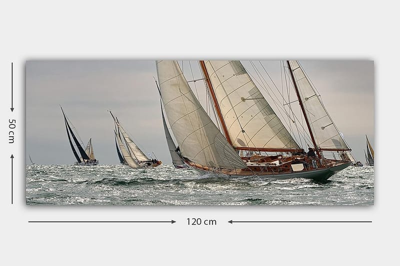Canvastavla YTY Nautical & Beach Flerfärgad - 120x50 cm - Canvastavlor