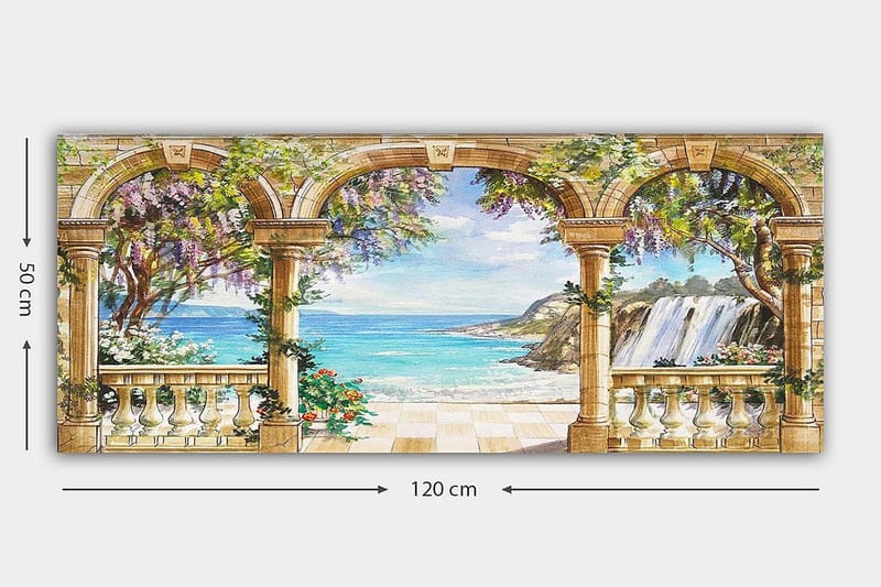Canvastavla YTY Nautical & Beach Flerfärgad - 120x50 cm - Inredning - Tavlor & konst - Canvastavlor