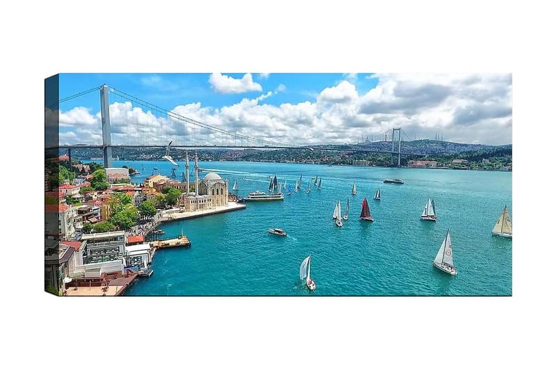 Canvastavla YTY Nautical & Beach Flerfärgad, 120x50 cm