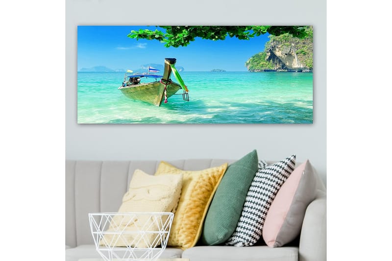 Canvastavla YTY Nautical & Beach Flerfärgad - 120x50 cm - Inredning - Tavlor & konst - Canvastavlor
