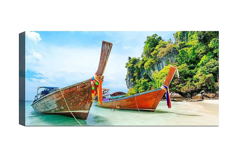 Canvastavla YTY Nautical & Beach Flerfärgad, 120x50 cm