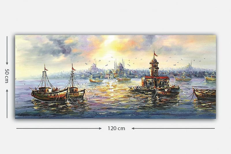 Canvastavla YTY Nautical & Beach Flerfärgad - 120x50 cm - Inredning - Tavlor & konst - Canvastavlor