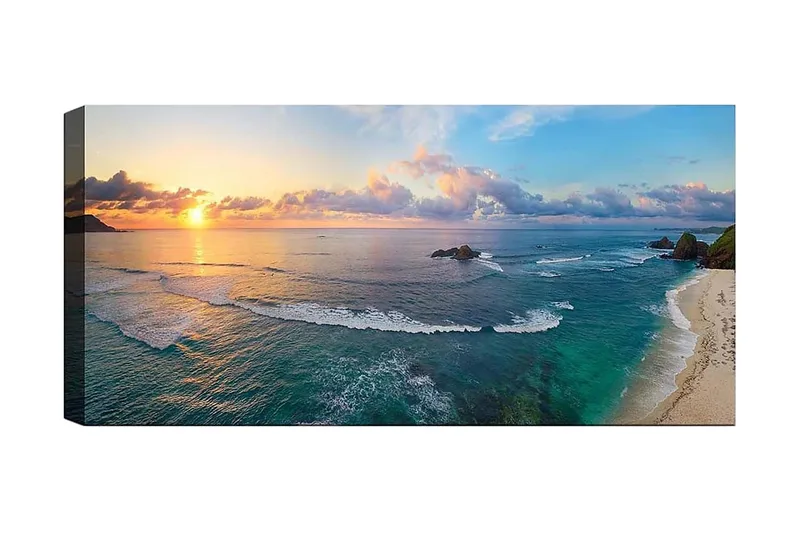 Canvastavla YTY Nautical & Beach Flerfärgad, 120x50 cm