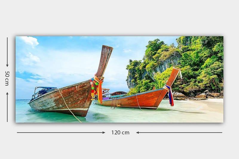 Canvastavla YTY Nautical & Beach Flerfärgad - 120x50 cm - Inredning - Tavlor & konst - Canvastavlor