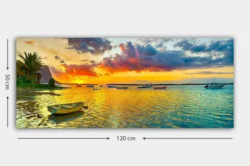 Canvastavla YTY Nautical & Beach Flerfärgad - 120x50 cm - Inredning - Tavlor & konst - Canvastavlor