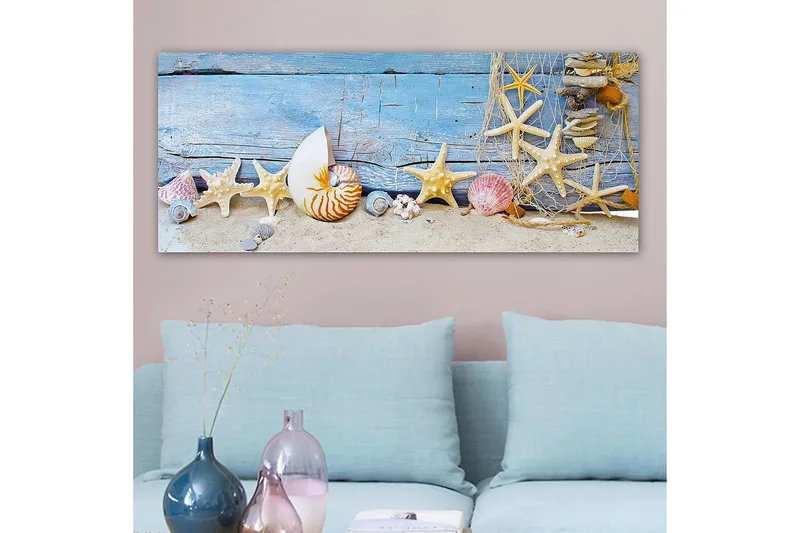 Canvastavla YTY Nautical & Beach Flerfärgad - 120x50 cm - Inredning - Tavlor & konst - Canvastavlor