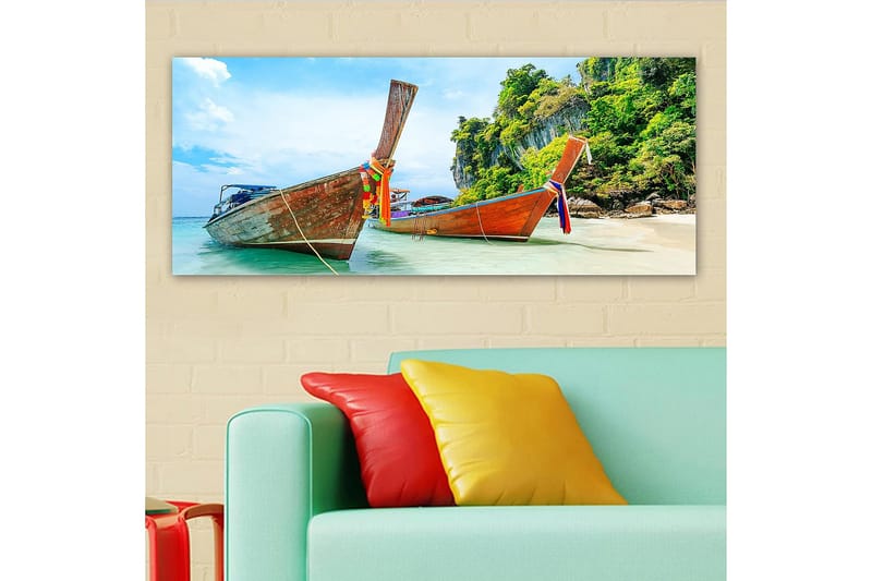 Canvastavla YTY Nautical & Beach Flerfärgad - 120x50 cm - Inredning - Tavlor & konst - Canvastavlor