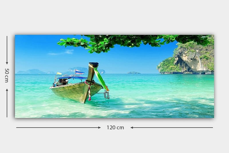 Canvastavla YTY Nautical & Beach Flerfärgad - 120x50 cm - Inredning - Tavlor & konst - Canvastavlor