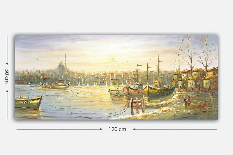 Canvastavla YTY Nautical & Beach Flerfärgad - 120x50 cm - Inredning - Tavlor & konst - Canvastavlor