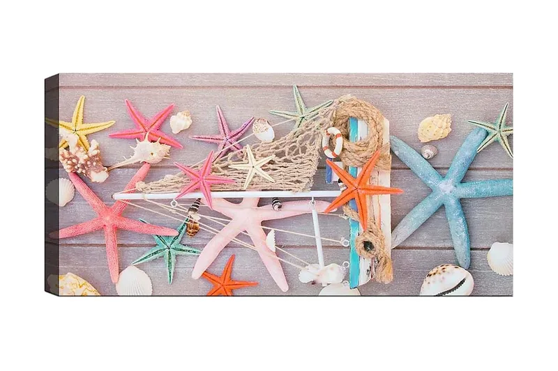 Canvastavla YTY Nautical & Beach Flerfärgad, 120x50 cm