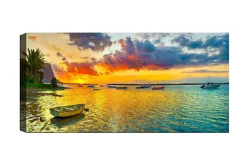 Canvastavla YTY Nautical & Beach Flerfärgad - 120x50 cm - Inredning - Tavlor & konst - Canvastavlor