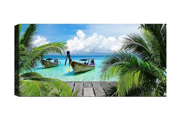 Canvastavla YTY Nautical & Beach Flerfärgad - 120x50 cm - Inredning - Tavlor & konst - Canvastavlor