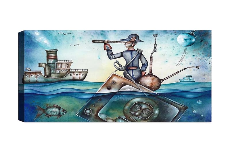 Canvastavla YTY Nautical & Beach Flerfärgad, 120x50 cm